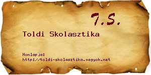 Toldi Skolasztika névjegykártya